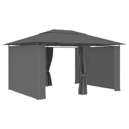 Garden Marquee with Curtains 4x3m Anthracite - Image 2