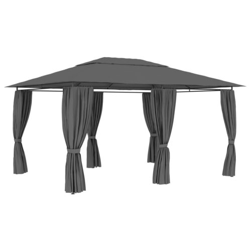 Garden Marquee with Curtains 4x3m Anthracite - Image 3