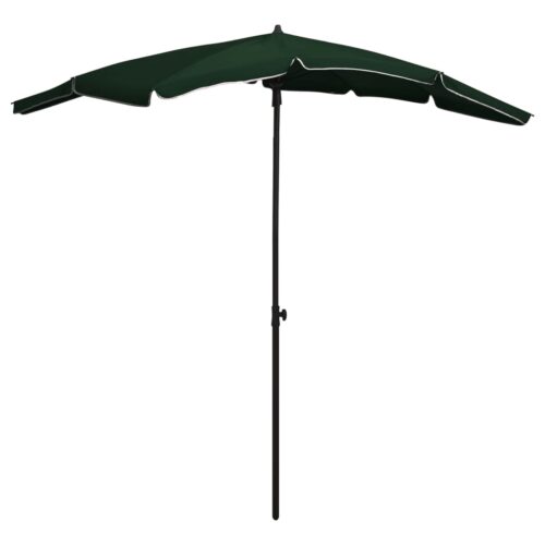 Garden Parasol with Pole 200x130cm Green
