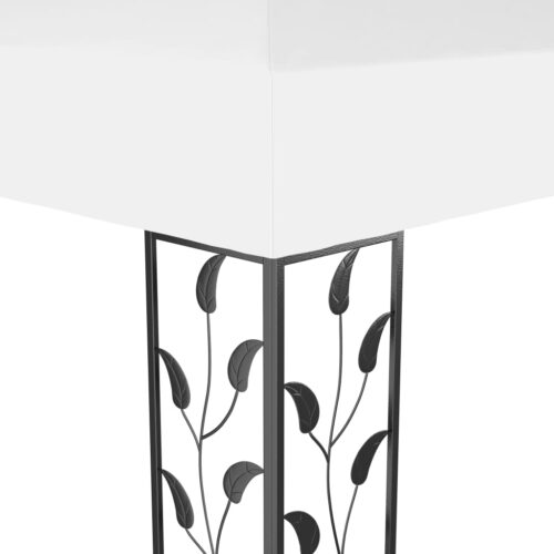 Gazebo with Double Roof 3x4m White - Image 5