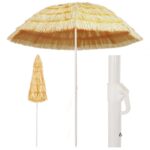 Beach Umbrella Natural 240cm Hawaii Style