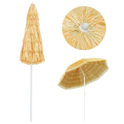 Beach Umbrella Natural 240cm Hawaii Style - Image 3