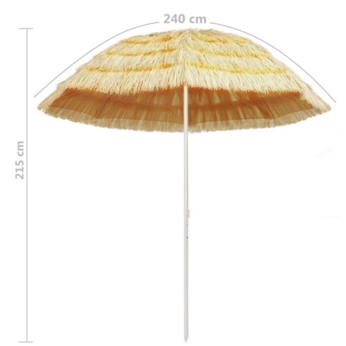 Beach Umbrella Natural 240cm Hawaii Style - Image 5