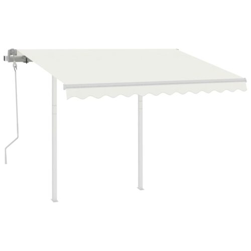 Awning Post Set White 300x245cm Iron - Image 8