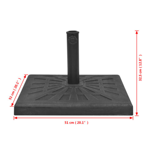 Parasol Base Resin Square Black 19 kg - Image 9