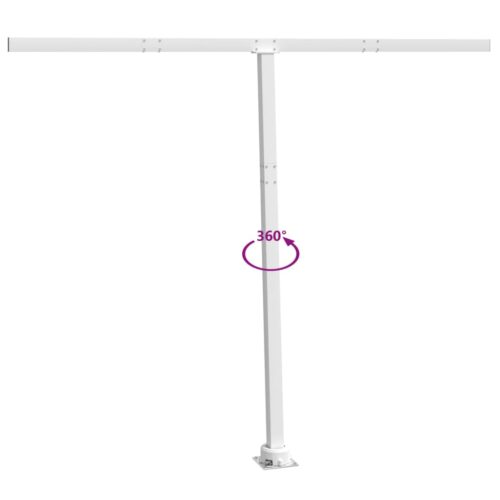 Awning Post Set White 300x245cm Iron - Image 6
