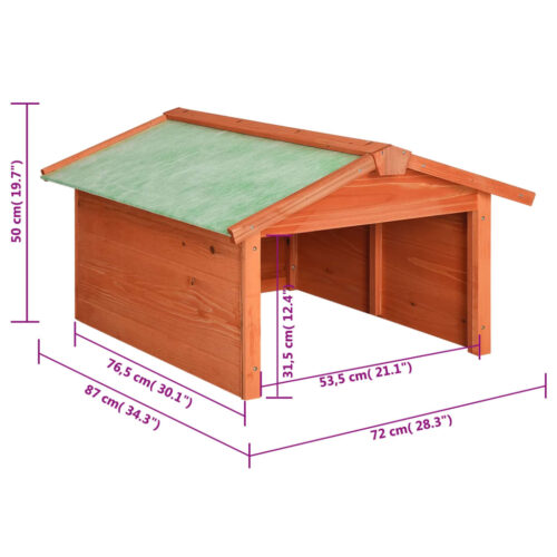 Robotic Lawn Mower Garage 72x87x50cm Solid Firwood - Image 9