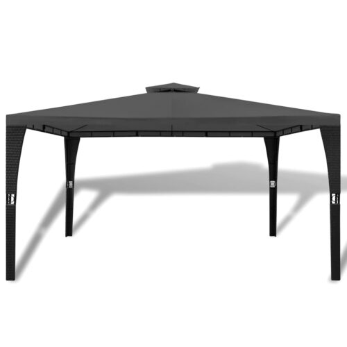 Poly Rattan Gazebo with Dark Grey Roof 3 x 4 m - Image 2