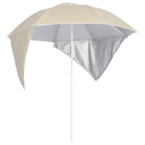Beach Parasol with Side Walls Sand 215cm