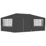 Professional Party Tent with Side Walls 4x6m Anthracite 90 g/m