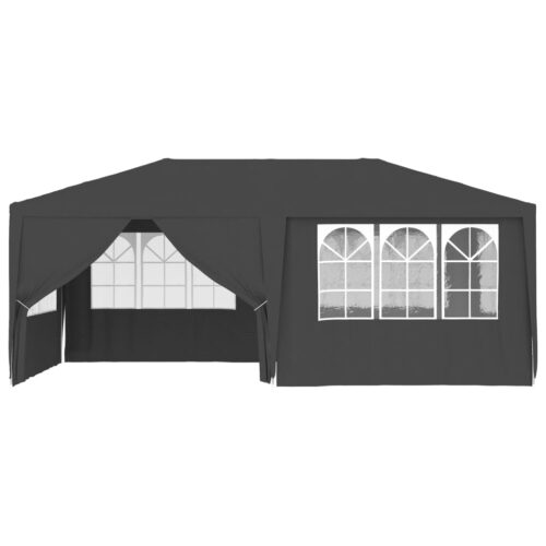 Professional Party Tent with Side Walls 4x6m Anthracite 90 g/m - Image 3