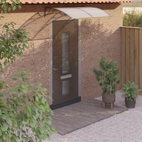 Door Canopy Grey 150x100cm Polycarbonate - Image 7