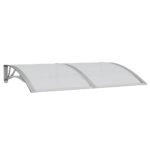 Door Canopy Grey 150x100cm Polycarbonate
