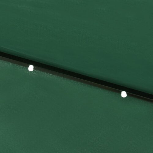 Parasol with LEDs Steel Pole Green 2x3 m - Image 10