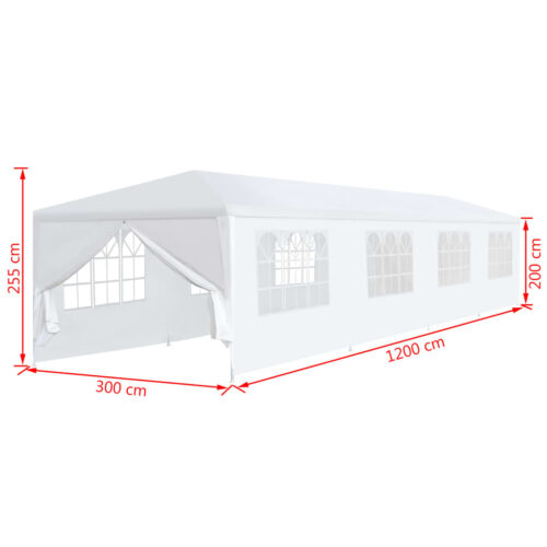 Garden Marquee 3x12m White - Image 8