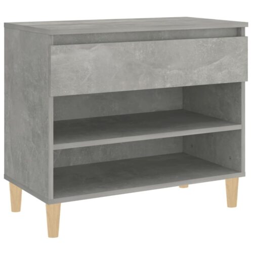 Shoe Cabinet Concrete Grey 70x36x60cm Engineered Wood - Image 2