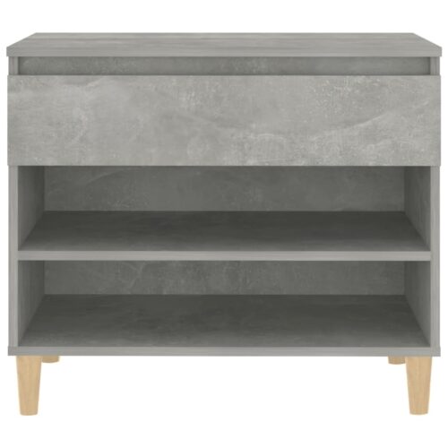 Shoe Cabinet Concrete Grey 70x36x60cm Engineered Wood - Image 6