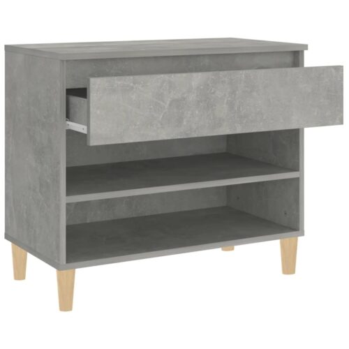 Shoe Cabinet Concrete Grey 70x36x60cm Engineered Wood - Image 7