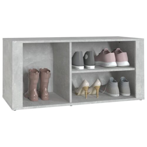 Shoe Cabinet Concrete Grey 100x35x45cm Engineered Wood - Image 4