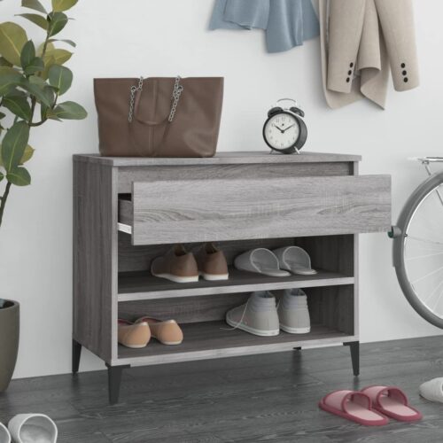 Shoe Cabinet Grey Sonoma 70x36x60cm Engineered Wood - Image 3