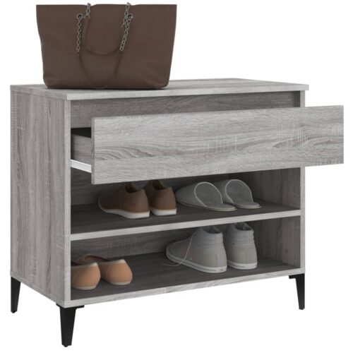 Shoe Cabinet Grey Sonoma 70x36x60cm Engineered Wood - Image 5