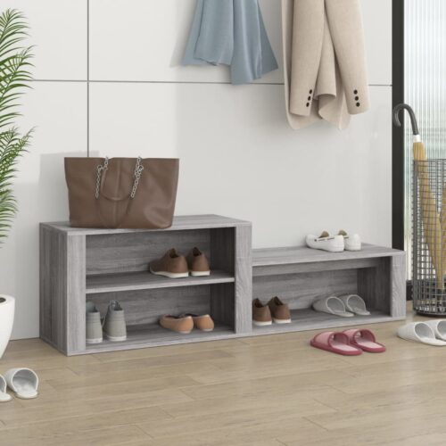 Shoe Cabinet Grey Sonoma 150x35x45cm Engineered Wood