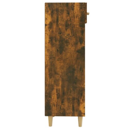 Shoe Cabinet Smoked Oak 30x35x105cm Engineered Wood - Image 5
