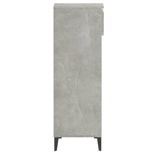 Shoe Rack Concrete Grey 40x36x105cm Engineered Wood - Image 7