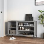 Shoe Cabinet Grey Sonoma 102x36x60cm Engineered Wood