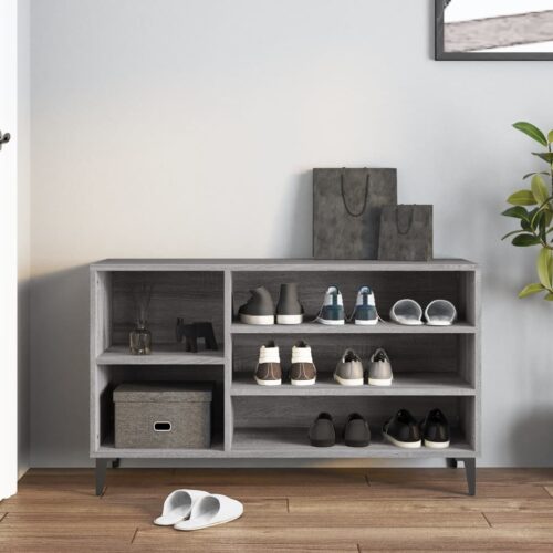 Shoe Cabinet Grey Sonoma 102x36x60cm Engineered Wood - Image 3