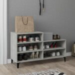 Shoe Cabinet Concrete Grey 102x36x60cm Engineered Wood