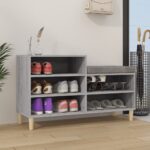 Shoe Cabinet Grey Sonoma 102x36x60cm Engineered Wood