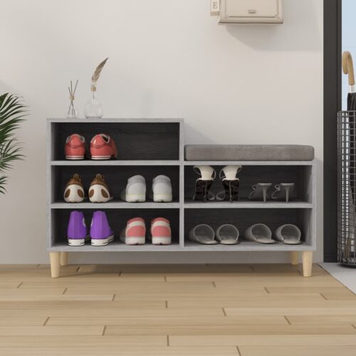 Shoe Cabinet Grey Sonoma 102x36x60cm Engineered Wood - Image 3