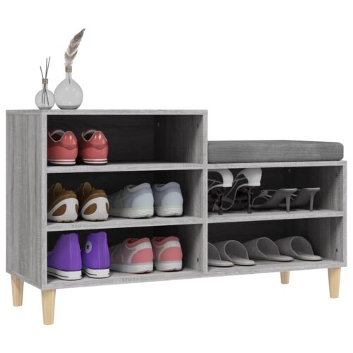 Shoe Cabinet Grey Sonoma 102x36x60cm Engineered Wood - Image 4