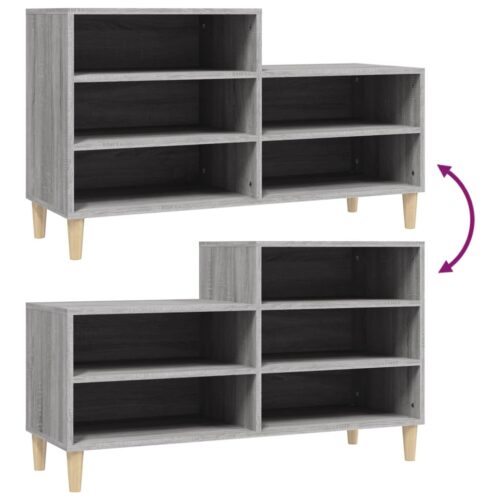 Shoe Cabinet Grey Sonoma 102x36x60cm Engineered Wood - Image 7