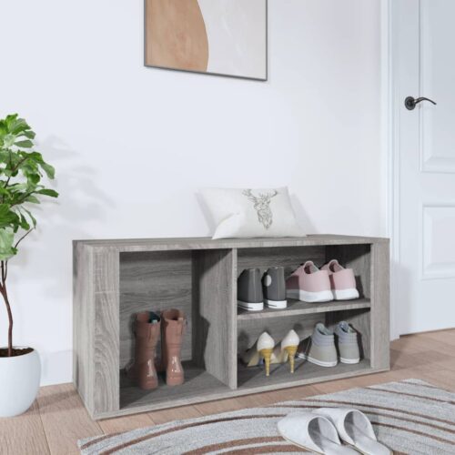 Shoe Cabinet Grey Sonoma 100x35x45cm Engineered Wood