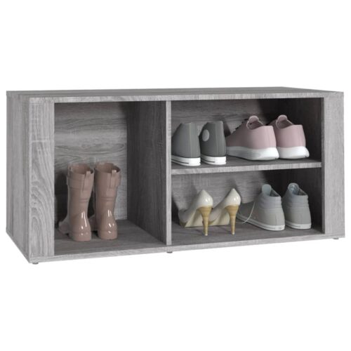 Shoe Cabinet Grey Sonoma 100x35x45cm Engineered Wood - Image 4