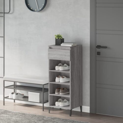 Shoe Rack Grey Sonoma 40x36x105cm Engineered Wood