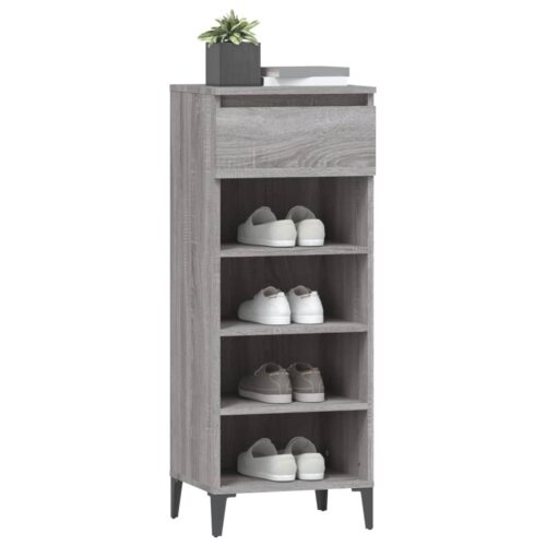 Shoe Rack Grey Sonoma 40x36x105cm Engineered Wood - Image 4
