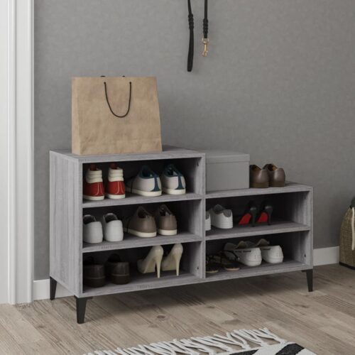 Shoe Cabinet Grey Sonoma 102x36x60cm Engineered Wood