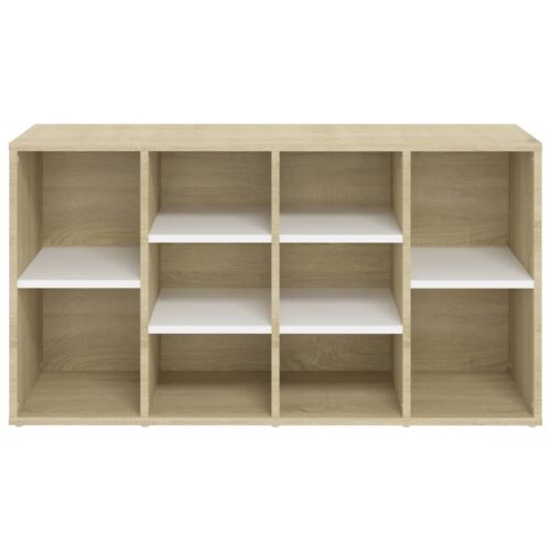 Shoe Bench White Sonoma Oak 103x30x54.5cm Engineered Wood - Image 5