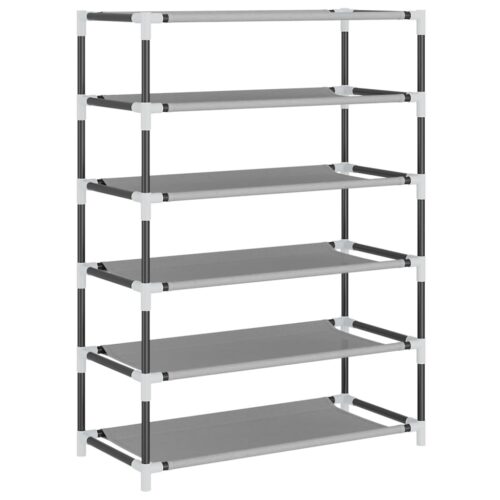 Shoe Cabinet Grey 60x28x90cm Fabric - Image 6