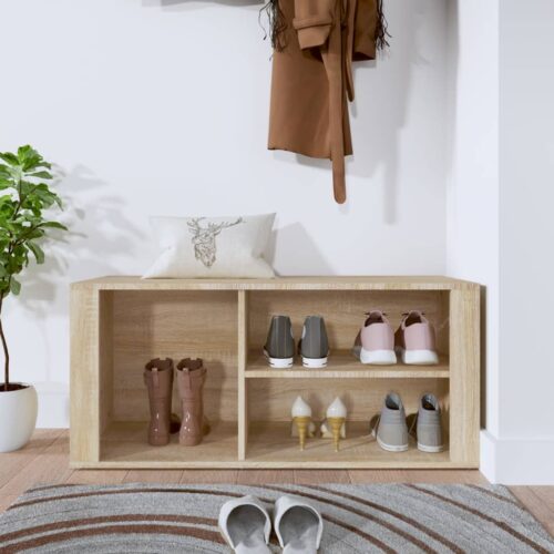 Shoe Cabinet Sonoma Oak 100x35x45cm Engineered Wood - Image 3