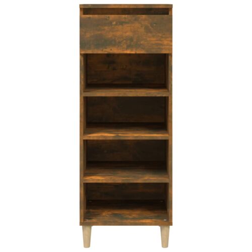 Shoe Cabinet Smoked Oak 40x36x105cm Engineered Wood - Image 3