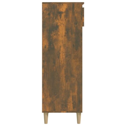 Shoe Cabinet Smoked Oak 40x36x105cm Engineered Wood - Image 5