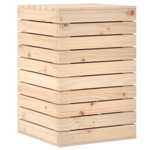 Laundry Basket 44x44x66cm Solid Wood Pine - Image 2