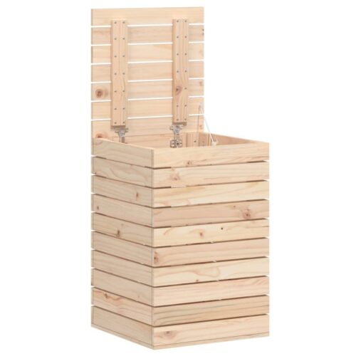 Laundry Basket 44x44x66cm Solid Wood Pine - Image 4