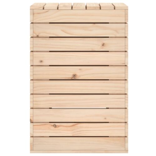 Laundry Basket 44x44x66cm Solid Wood Pine - Image 5