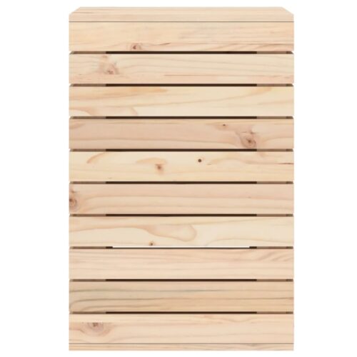 Laundry Basket 44x44x66cm Solid Wood Pine - Image 6