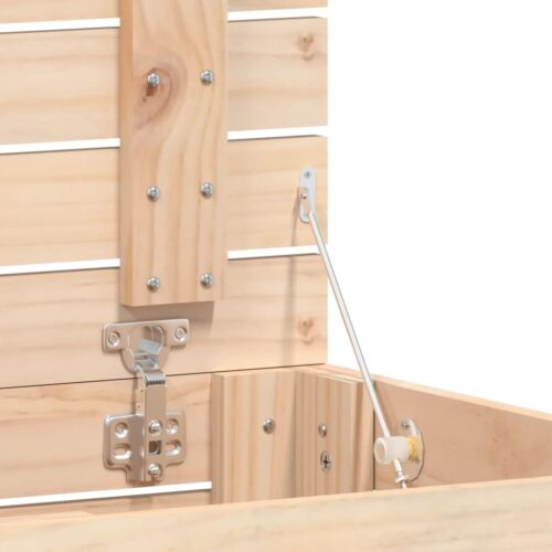 Laundry Basket 44x44x66cm Solid Wood Pine - Image 8